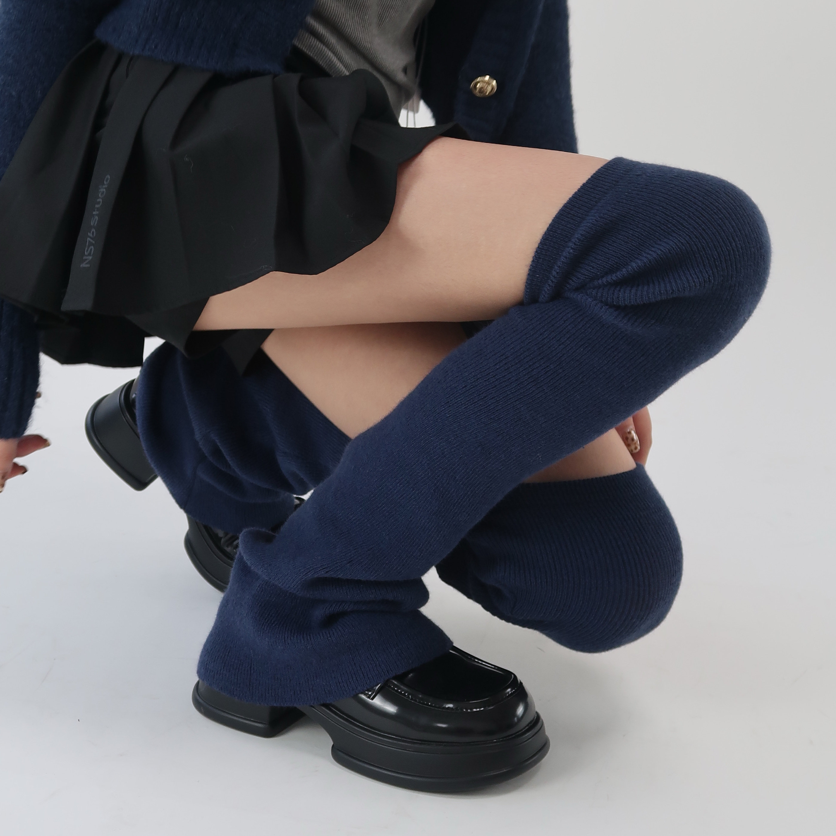 陆甜茶长筒过膝袜子女秋冬灰色喇叭袜套氛围感针织堆堆袜白色腿套,淘宝优惠券,粉丝福利购,淘宝优惠卷