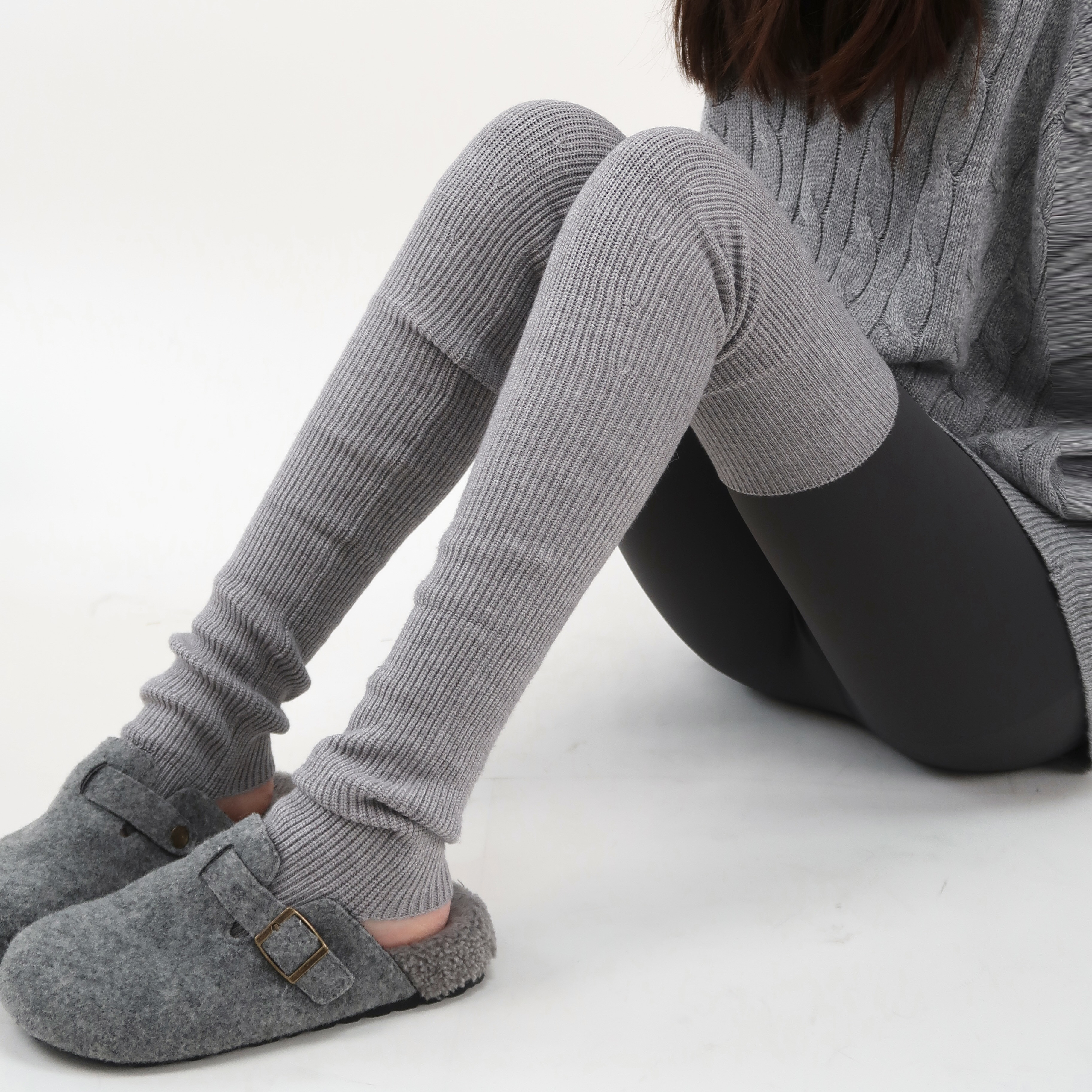 陆甜茶过膝踩脚腿套瑜伽舞蹈运动护腿堆堆袜套针织加厚保暖长筒,淘宝优惠券,粉丝福利购,淘宝优惠卷