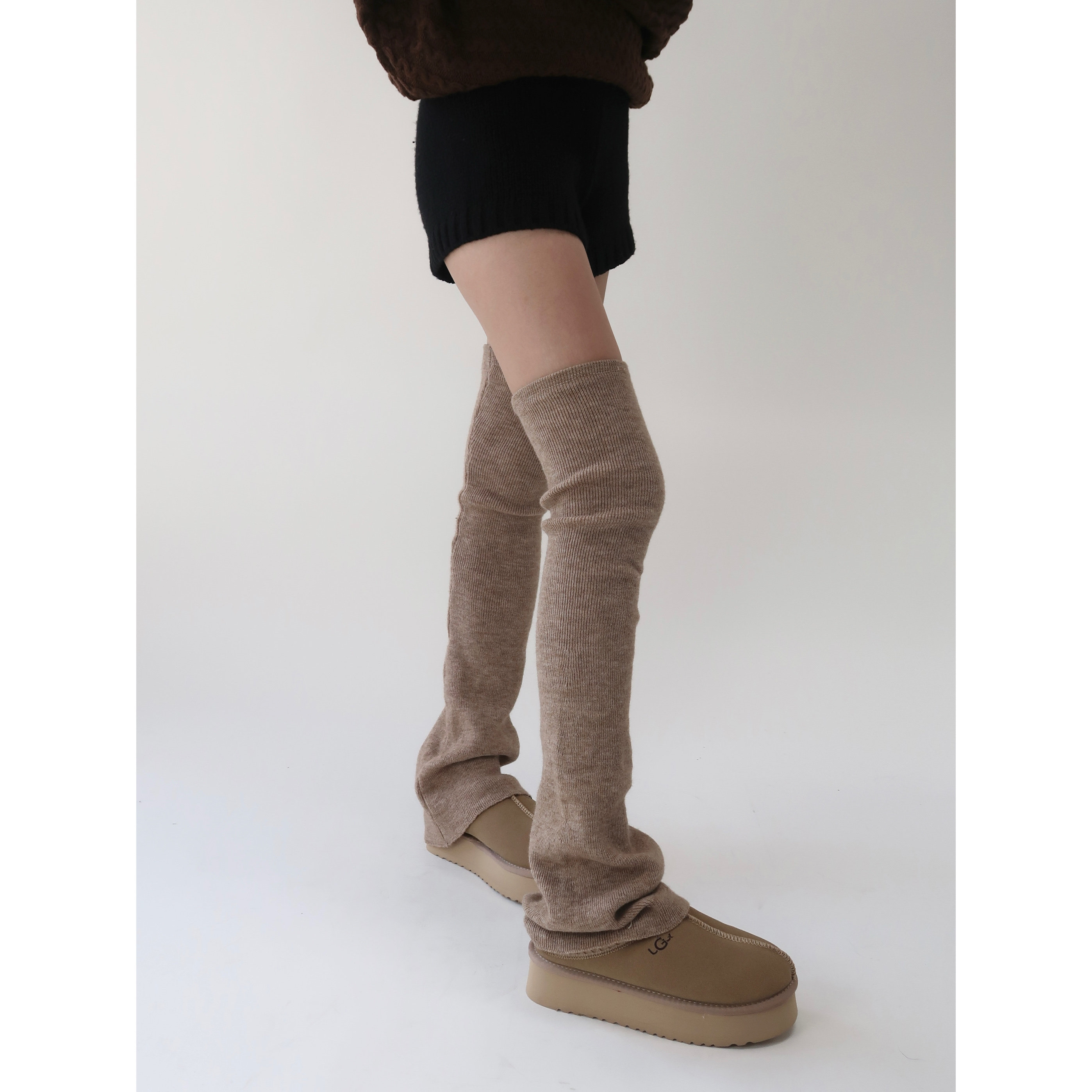 陆甜茶松弛感秋冬加长微喇叭针织堆堆袜套加厚保暖过膝小腿套显瘦,淘宝优惠券,粉丝福利购,淘宝优惠卷