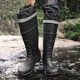 Botas de lluvia para hombre, invierno, pesca al aire libre, suela gruesa, antideslizante, impermeable, para llevar, gran tamaño, sitio de construcción, trabajo, seguridad en el trabajo, zapatos de goma