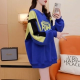 Длинная осенняя демисезонная дизайнерская утепленная толстовка, средней длины, в западном стиле, свободный крой, тренд сезона