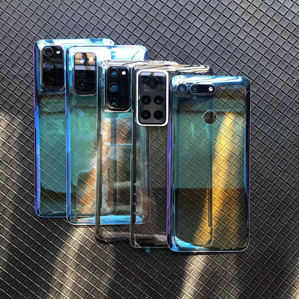 适用于荣耀V30 PRO改装电池玻璃后盖v20塑料后壳屏V40 轻奢版背盖