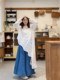 ອອກແບບ embroidered versatile lace irregular dress