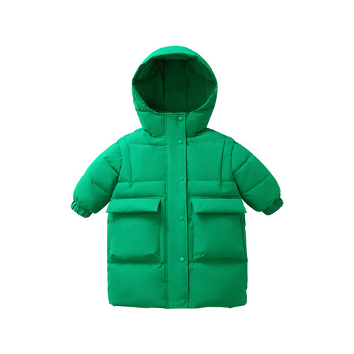 【远红外蓄热】齐齐熊宝宝长款羽绒服可拆卸男童羽绒服冬季 - 图3