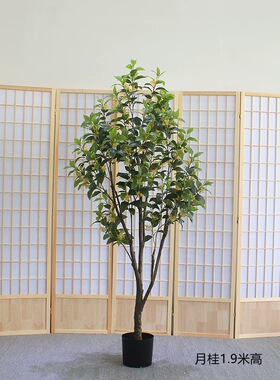 仿真月桂树盆栽室内客厅办公室桌面装饰摆件假植物仿真绿植