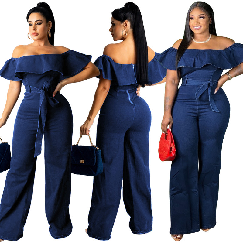 2022 Fashion elastic plus size big jeans women ladies pants - 图0