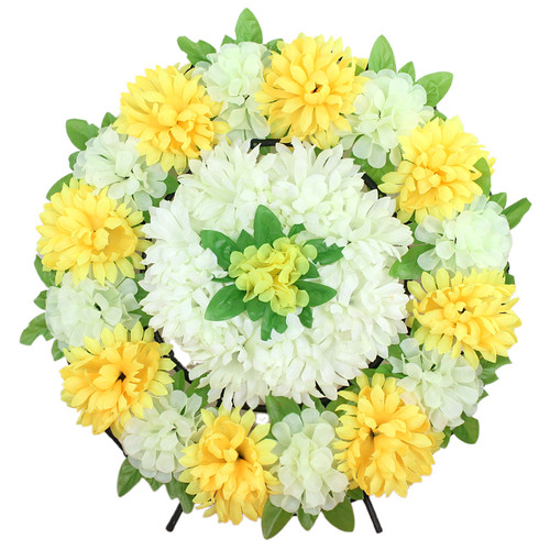 清明节小花圈祭祀祭奠仿真花墓碑挂花塑料绢布手捧花殡葬上坟用品 - 图3