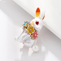 This Life Year Cute Little Rabbit Brooch Female Personality Temperament Jacket Cardiothoric fancy fashion Fancy Fashion Delicacy Pins