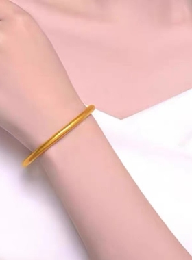 古法金传承不掉色仿金黄金手镯女金镯子越南沙金首饰