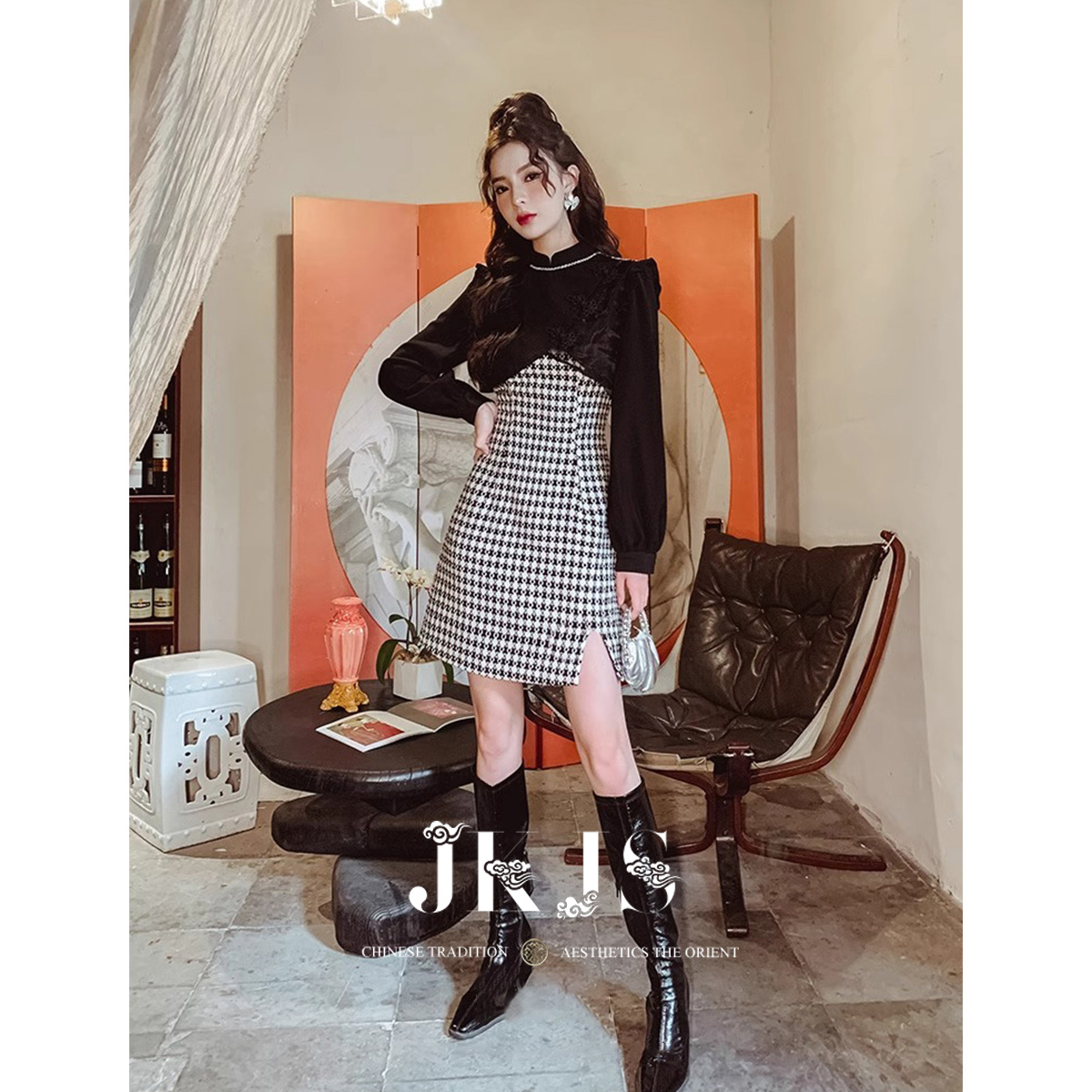 改良旗袍2023新款年轻款少女连衣裙 jkjs旗袍