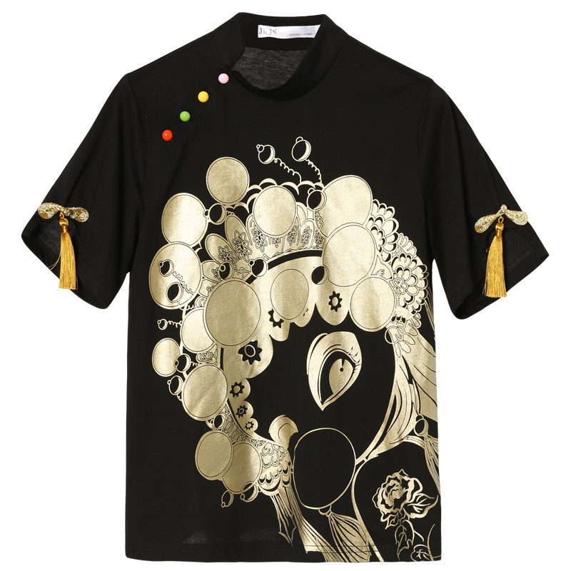 唐装夏装女旗袍改良汉服中国风t恤 jkjs上衣