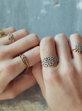 包邮日本代购noguchi棕色指环