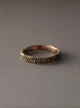 noguchi素金波纹手工戒指