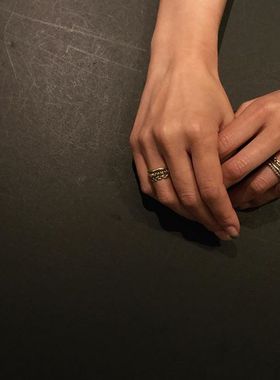 noguchi日本手工制复古戒指女款