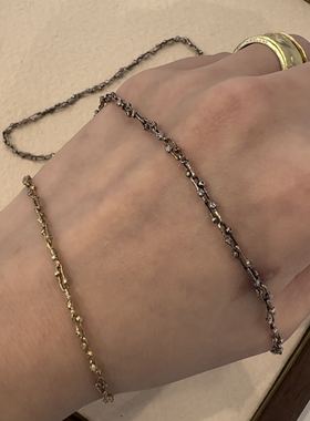 noguchi古典错落钻石镶嵌手链女