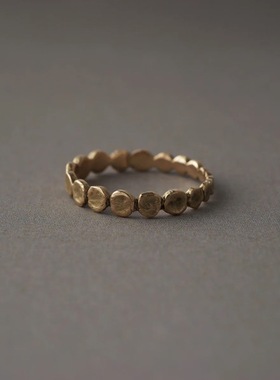 noguchi14K镀金职人手工戒指