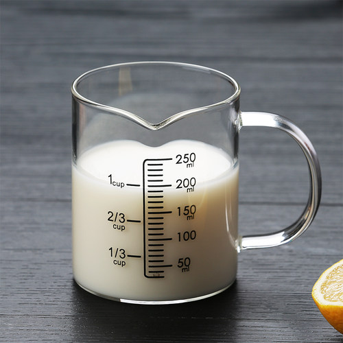 家用耐热玻璃量杯带刻度加厚烧杯厨房烘培微波加热杯子250-1000ml - 图3