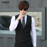 Осенний костюм, мужской жилет в английском стиле для отдыха, в корейском стиле, облегающий крой