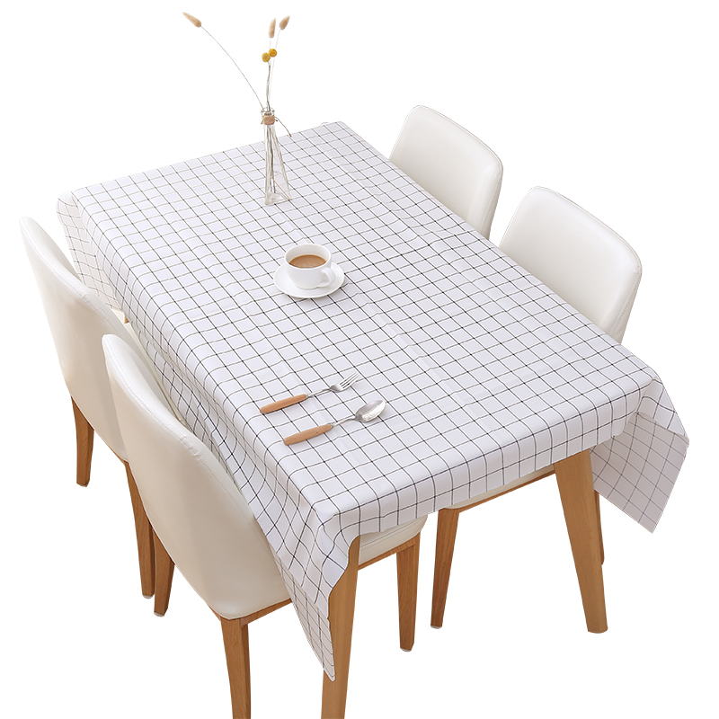 北欧网红桌布书桌ins风pvc台布桌垫防水防油免洗长方形茶几餐桌布-图3