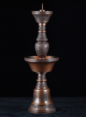 五供花瓶烛台佛具佛堂薰香炉紫铜