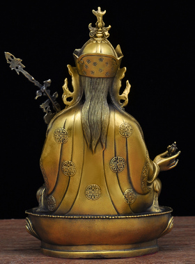 全铜寺庙生大士摆件莲花