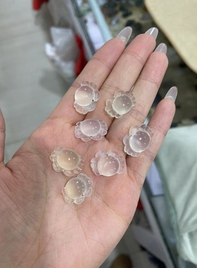 螃蟹八方来财钥匙链挂饰白玛瑙