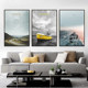 No punching scenery sea sunrise living room decoration painting