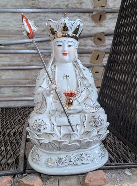 高档陶瓷地藏王菩佛像地藏菩萨像神像摆件家用供佛像