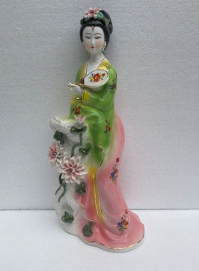 铁扇公主神像青姑娘  黄姑娘 塑像神像供奉摆件