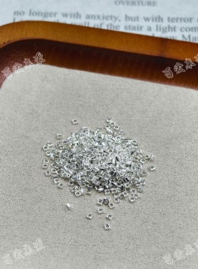 纯银925算盘猫眼碎银盘缠孔珠隔片隔珠手工编织绳DIY搭配手串散珠