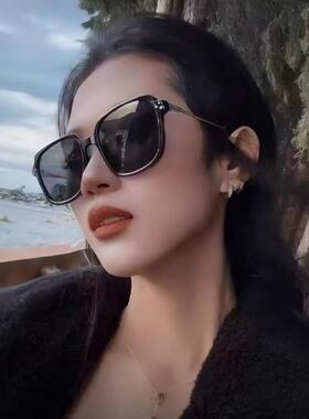 欧洲可配带度数迪丽热巴同款太阳眼镜女近视2025年新款高级感方圆