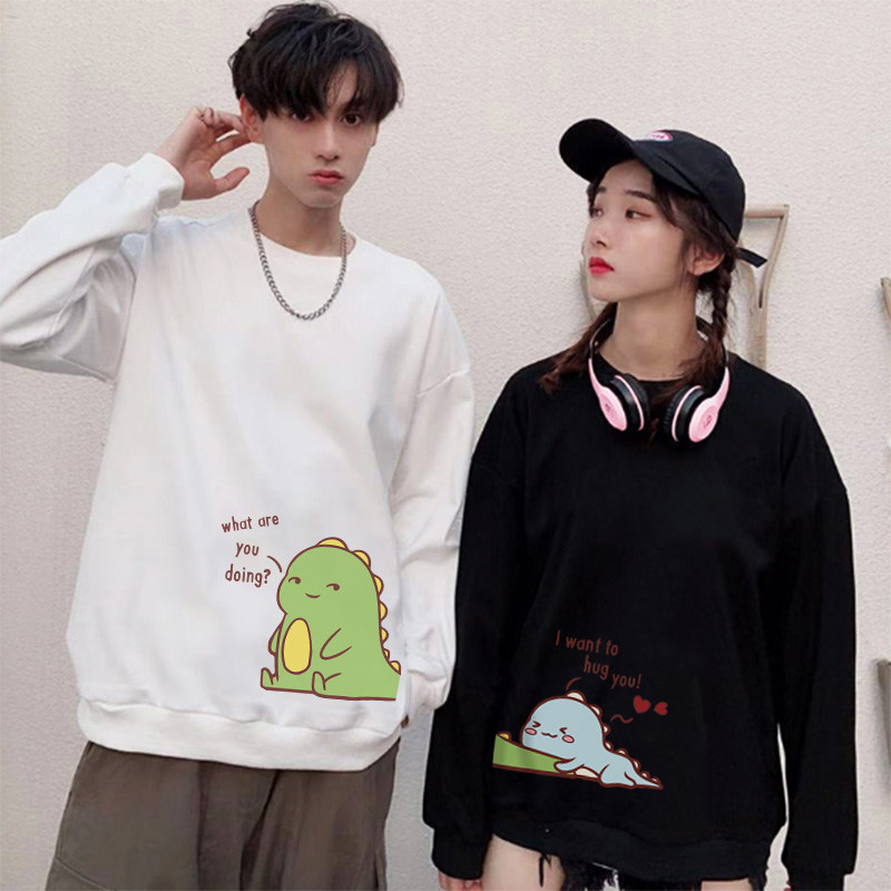 很仙的情侣装两件秋装2020ins卫衣 低调的依恋卫衣/绒衫