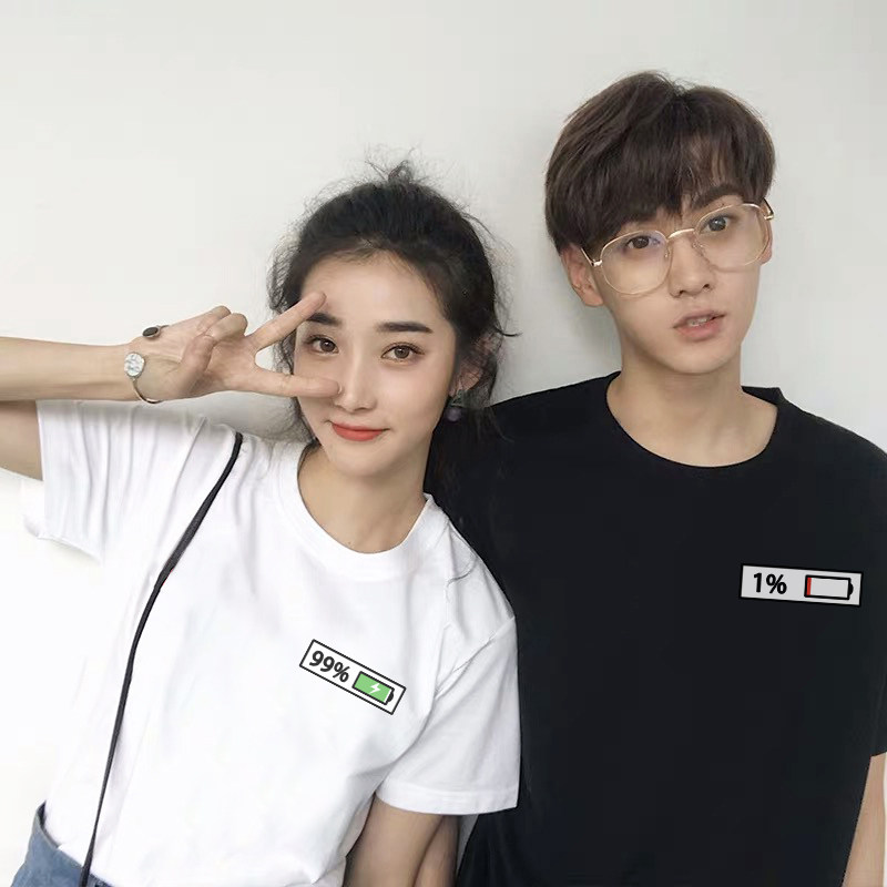 情侣装夏装小众设计感2020新款t恤 低调的依恋T恤