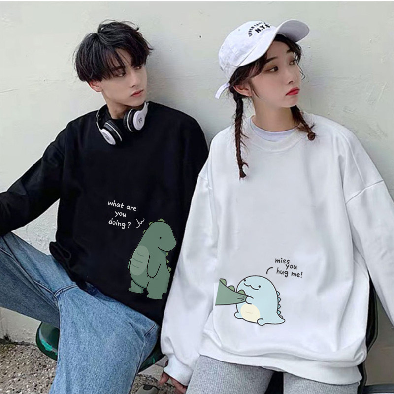 很仙的情侣装两件秋装2020ins卫衣 低调的依恋卫衣/绒衫