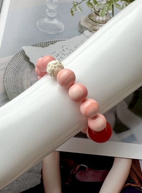 原矿100%无优化粉贝贝手串珍藏品