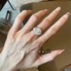 Holiday in South France~Heavy industry eight-pointed star shield ring light luxury high-end niche design open ring