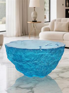 新款现代抽象透明树脂茶几雕塑摆件酒店大堂现代创意装饰品厂家