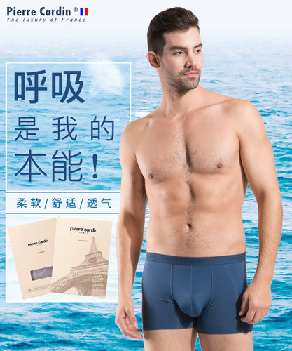 皮尔卡丹内裤无痕男士薄款莫代尔内衣本命年大红色短裤平角裤 - 图0