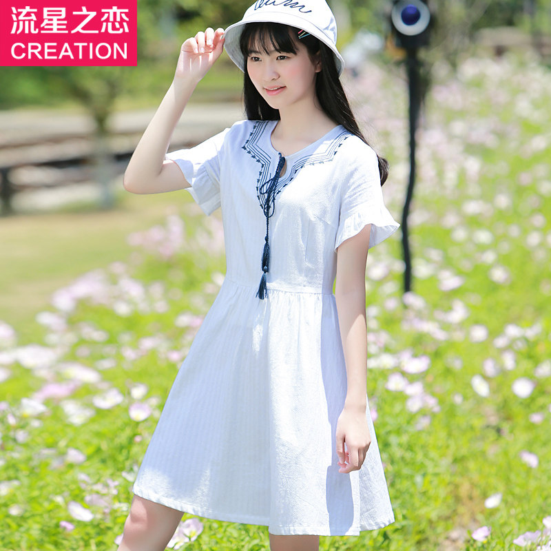 2016夏季新款夏装连衣裙学生裙子 迅驰服饰专营连衣裙