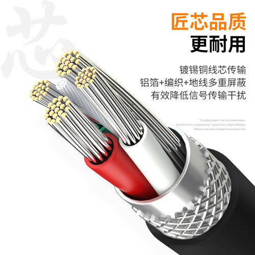 山泽(SAMZHE)Mini DP转HDMI转换器线 雷电接口高清视频线 适用Mac Surface笔记本电脑黑色1.5米 15MDP - 图0