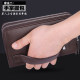 Cowhide long wallet with three-year warranty