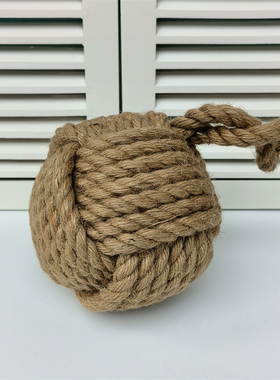 棉麻防撞球创意门档装饰摆件