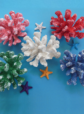 珊瑚玻璃水族箱造景橱窗装饰摆件