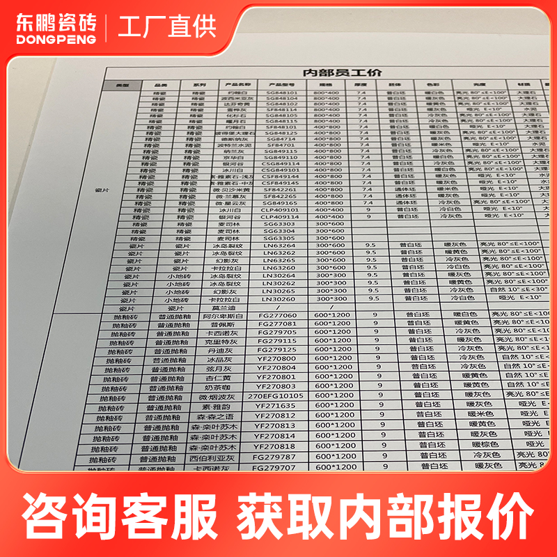 东鹏瓷砖400x800墙砖卫生间瓷砖厨房墙砖浴室厕所瓷砖简约 非实物