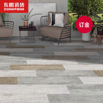 Dongpeng tile imitation ancient brick living room bedroom 146x900 floor brick wood grain brick abrasion resistant floor tile Foshan tile