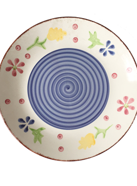 地中海挂饰 蓝色盘子陶瓷壁饰 陶瓷盘子背景墙沙发 美式盘子
