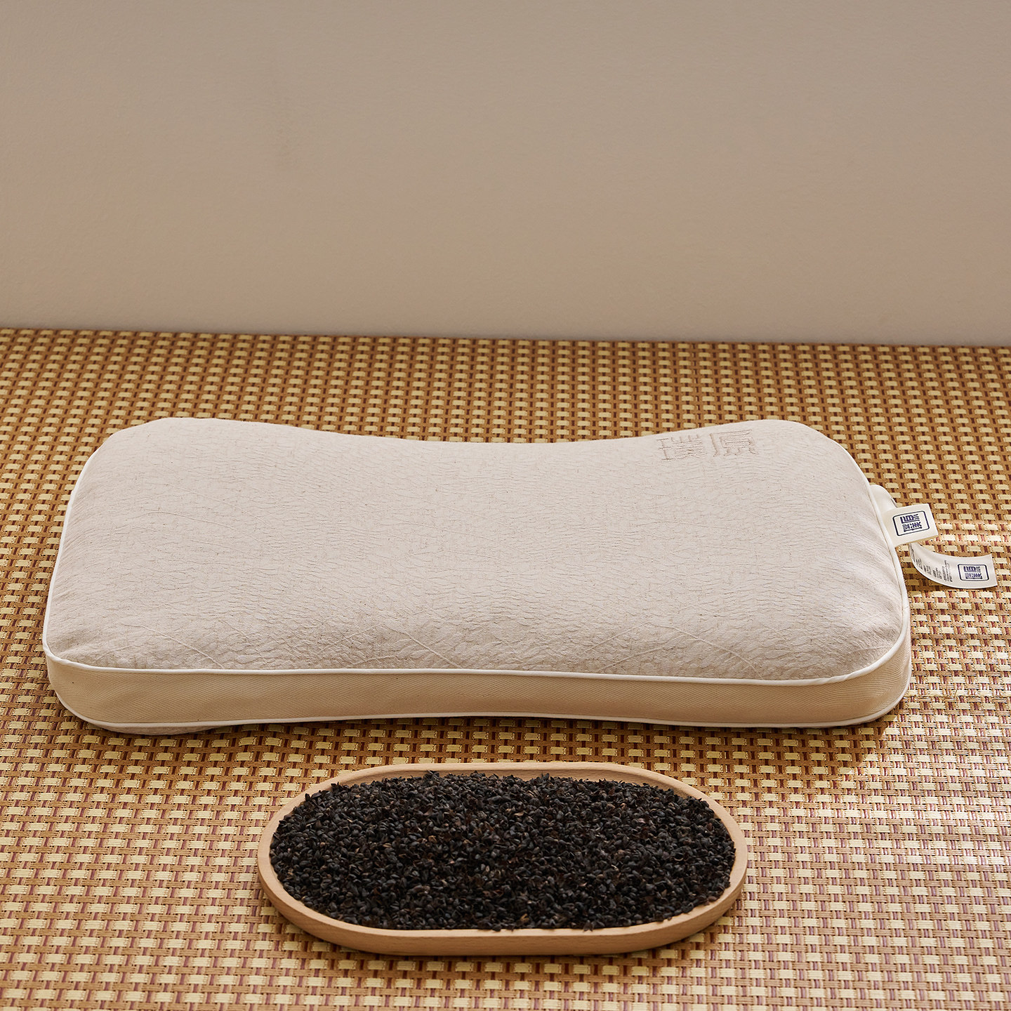 棉麻透气黑荞麦苦荞护颈椎支撑脖子牵引拉伸草本舒缓疲劳枕头枕芯,淘宝优惠券,粉丝福利购,淘宝优惠卷