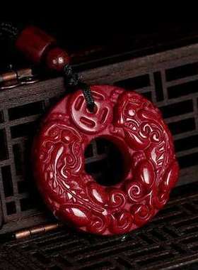 平安扣双貔貅朱砂项链情侣男女潮