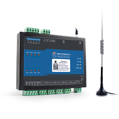 4G/Cat1网络继电器IO控制器4入4出4模拟量远程/本地控制RS485通信有人物联网USR-IO34 - 图3