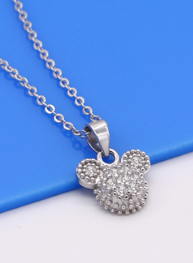 纯银米奇森系生日礼物脖子饰品